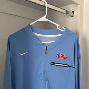 Nike Blue Ole Miss Quarter-Zip Pullover